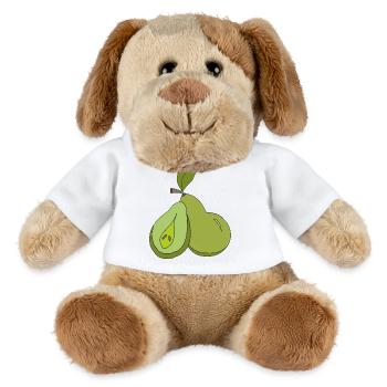 Künstlerische Birnenillustration - MiniFeet® Hund Helge - Weiß - Vorne
