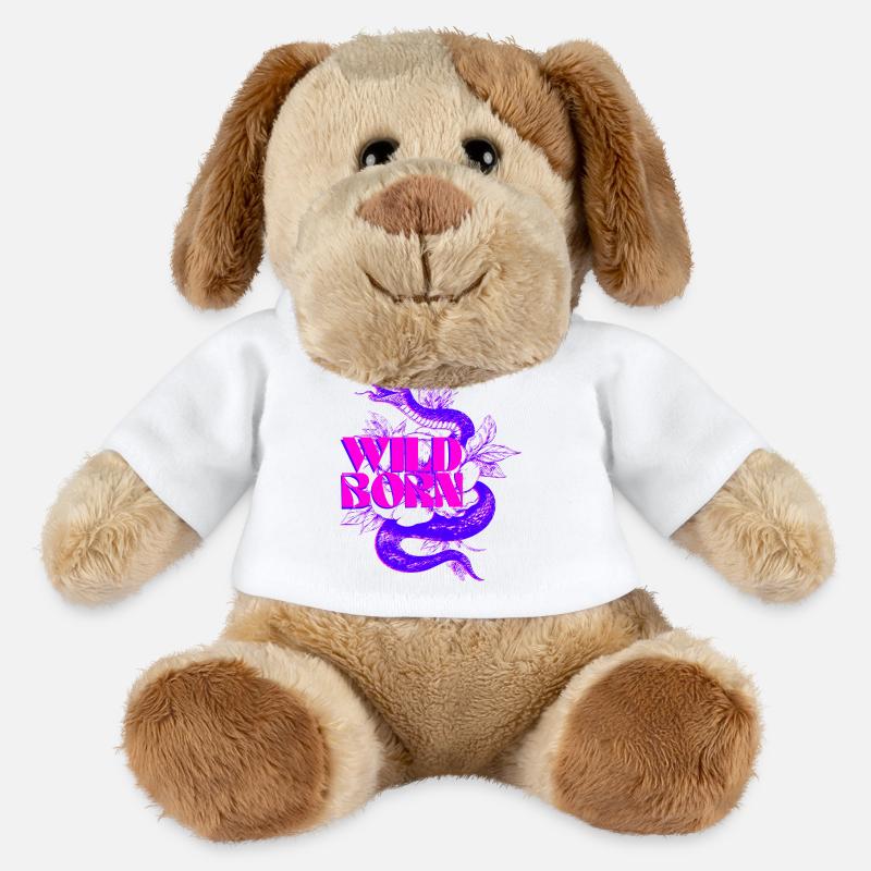 Wild Born Neon Snake with Bold Text - MiniFeet® Dog Helge - white