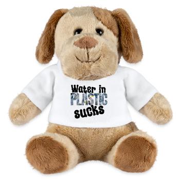 L’eau dans le plastique est gênante - Chien en peluche Helge MiniFeet® - blanc - Devant