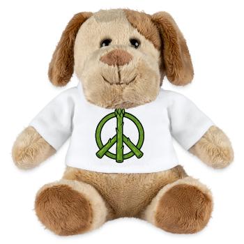 Frieden, Liebe & Spargel - MiniFeet® Hund Helge - Weiß - Vorne