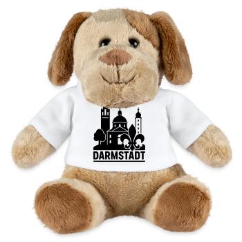 Darmstadt Landmark Silhouette - MiniFeet® Dog Helge - white - Front