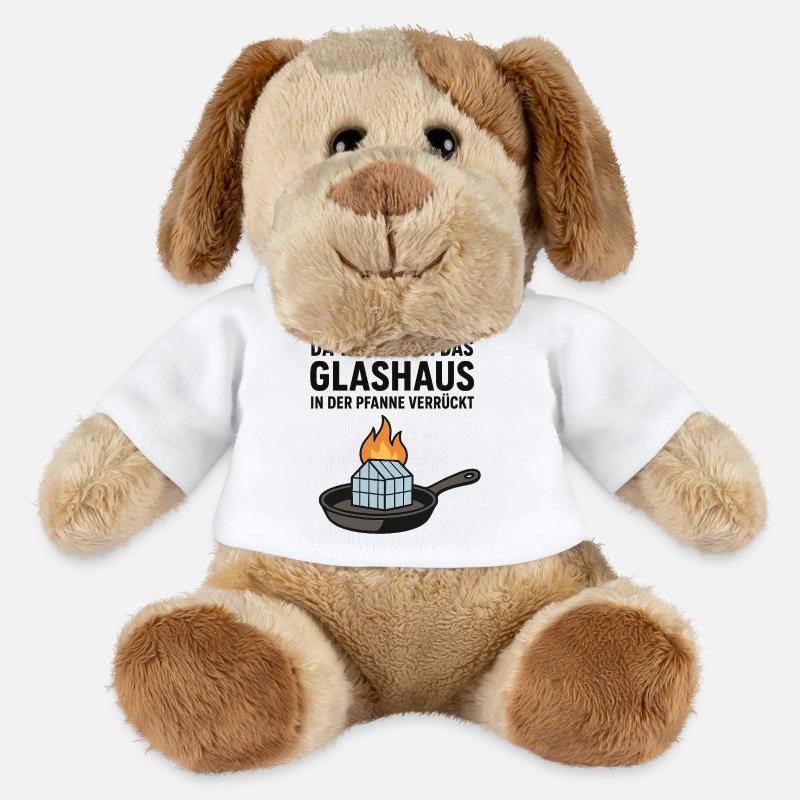 Da_wird_doch_das_Glashaus_in_der_Pfanne_verrückt - MiniFeet® Hund Helge - Weiß