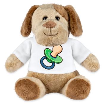 Pacifier Cartoon - MiniFeet® Dog Helge - white - Front