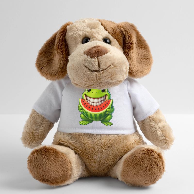 Crapaud grenouille joyeux avec pastèque été Chien en peluche Helge MiniFeet®