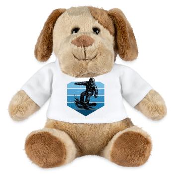 Snowboard Liebe zum Anziehen - MiniFeet® Hund Helge - Weiß - Vorne