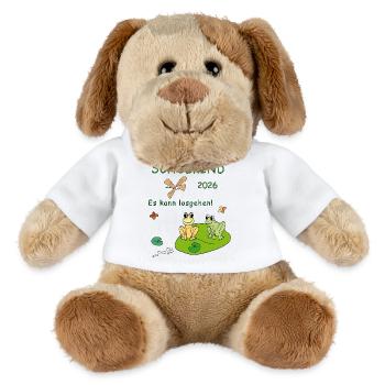 Schulkind 2026 Froschfreude - MiniFeet® Hund Helge - Weiß - Vorne