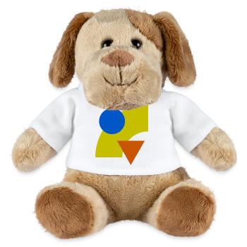 Constellation géométrique des couleurs - Chien en peluche Helge MiniFeet® - blanc - Devant