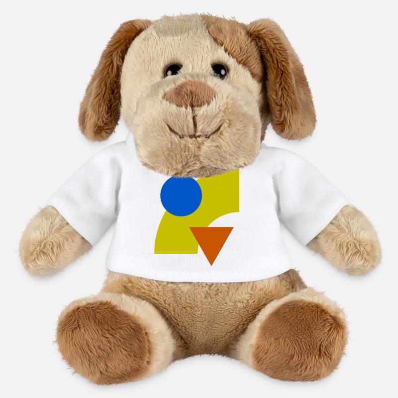 Geometric color constellation - MiniFeet® Dog Helge - white