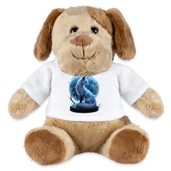 Blauer Fuchs der Lunar-Edelsteine - MiniFeet® Hund Helge - Weiß - Vorne