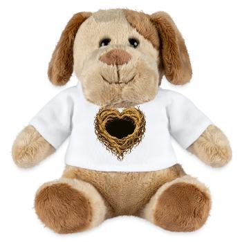 Heart of roots – nature motif full of solidarity - MiniFeet® Dog Helge - white - Front