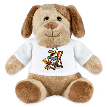 Lounge seagull on the beach - MiniFeet® Dog Helge - white - Front