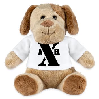Axel – First Name Design | Minimal Typography - MiniFeet® Hund Helge - Weiß - Vorne