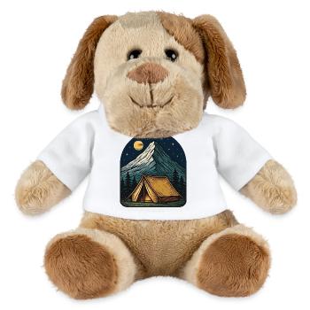 Moonlit night at the mountain tent - MiniFeet® Dog Helge - white - Front