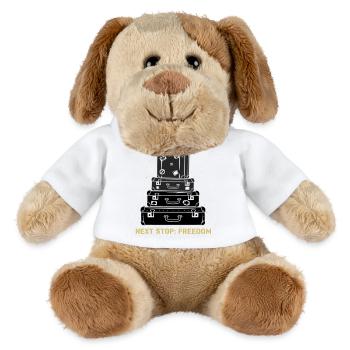 Koffer Stapel Freedom Spruch - MiniFeet® Hund Helge - Weiß - Vorne