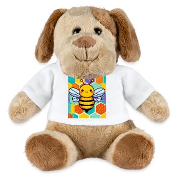 abeille - Chien en peluche Helge MiniFeet® - blanc - Devant