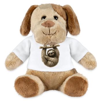 Faultier am Ast – gemütlicher Sloth - MiniFeet® Hund Helge - Weiß - Vorne