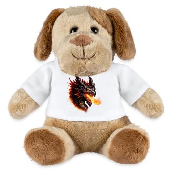 Fire Dragon Flaming Head - MiniFeet® Dog Helge - white - Front