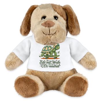 Schildkröte Skateboard Nachhaltig Spruch Design - MiniFeet® Hund Helge - Weiß - Vorne