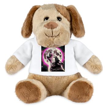 Wolf heult zum Vollmond - MiniFeet® Hund Helge - Weiß - Vorne