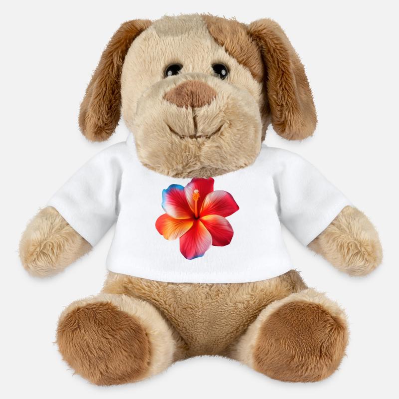 Hibiskus Hawaii Blume - MiniFeet® Hund Helge - Weiß
