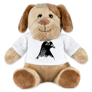 Brieftaube Taubenzüchter Geschenke - MiniFeet® Hund Helge - Weiß - Vorne
