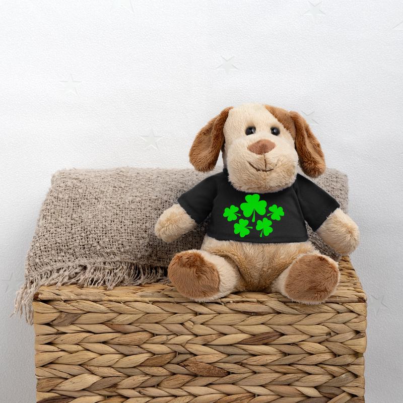 Lots de trèfle à trois feuilles 5 symboles porte-bonheur Chien en peluche Helge MiniFeet®