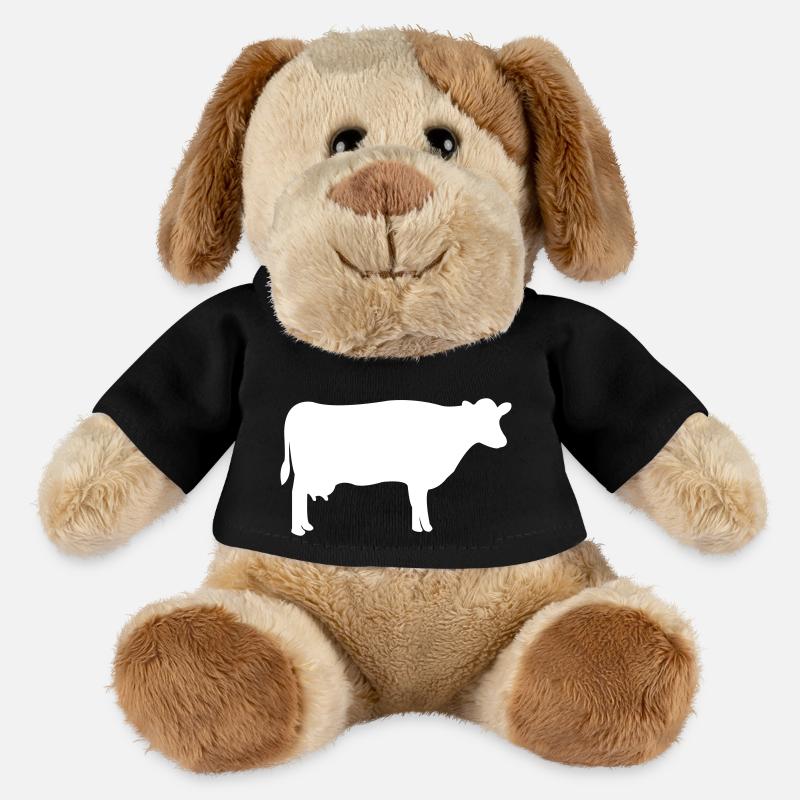 vache - Chien en peluche Helge MiniFeet® - noir
