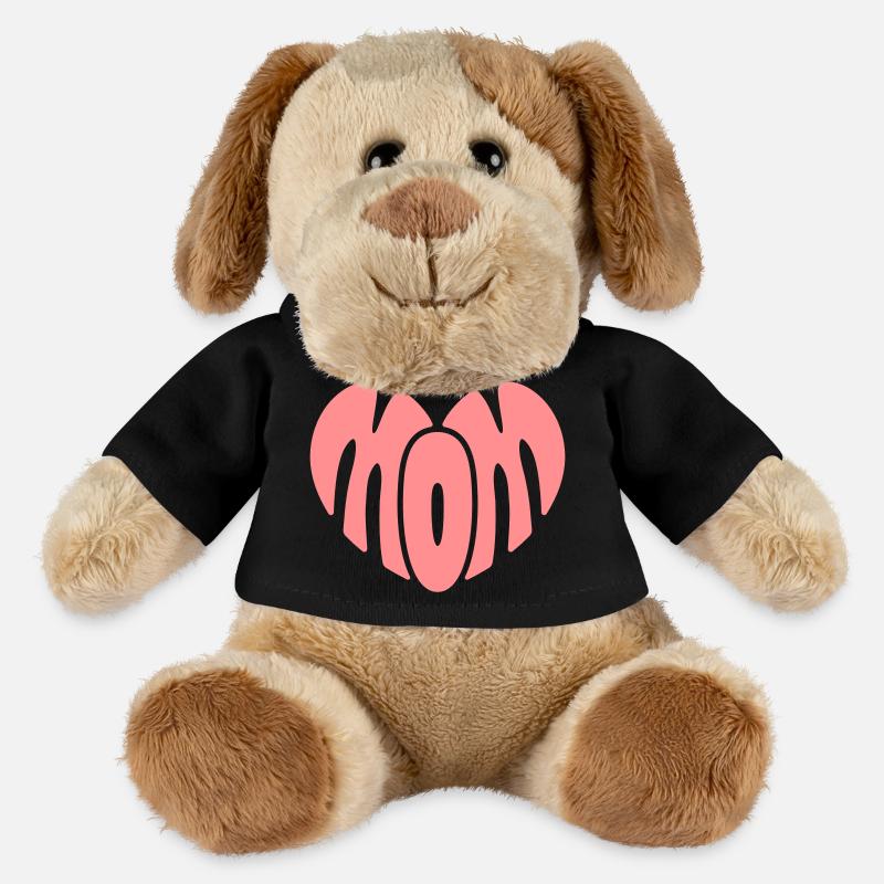 Coeur de maman - Chien en peluche Helge MiniFeet® - noir