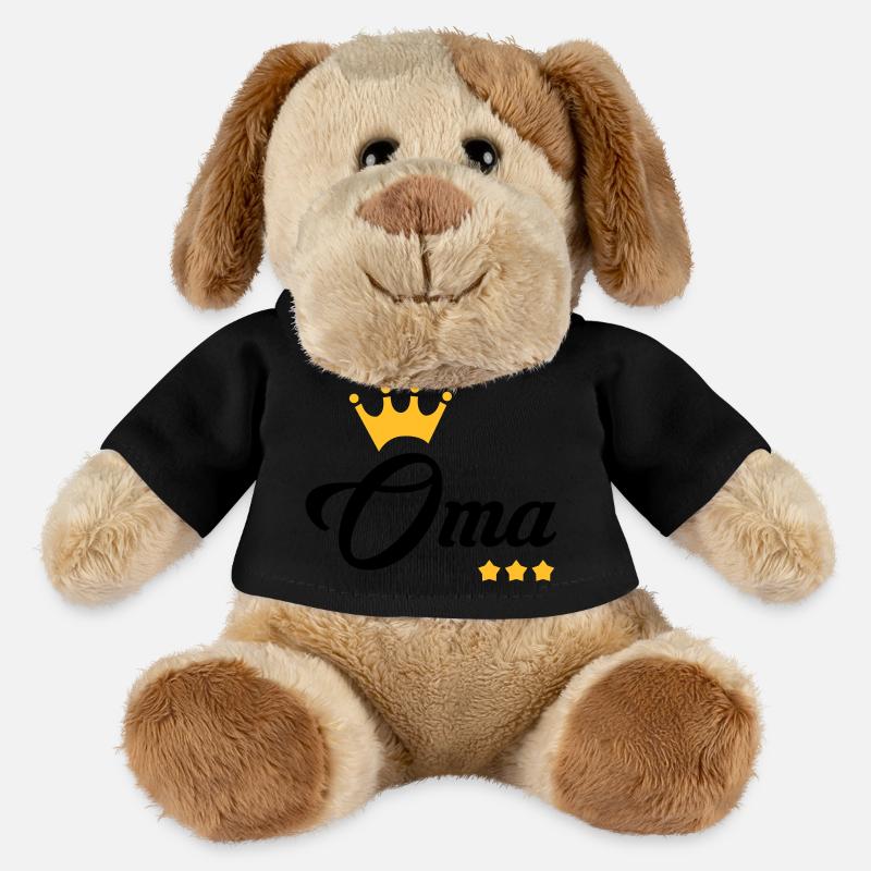 Mamie / Mamy / Grand Mere / Grand-Mère / Bébé - Chien en peluche Helge MiniFeet® - noir