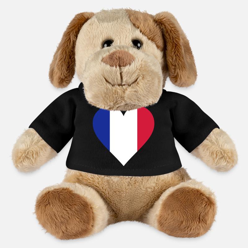 frankreich herz - MiniFeet® Hund Helge - Schwarz