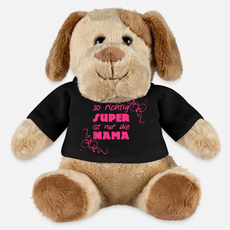 Super Mama Mutter Muttertag Familie Geschenk - MiniFeet® Hund Helge - Schwarz