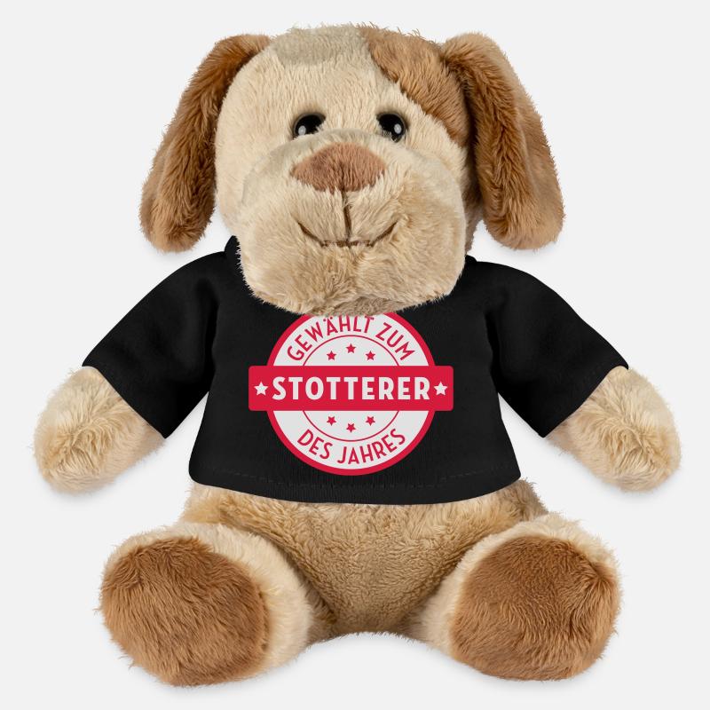 Stotterer Stotterin Stottern Stammeln Schwätzer - MiniFeet® Hund Helge - Schwarz