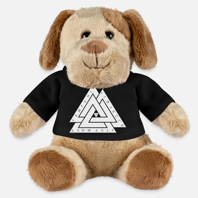 Valknut Wikinger Symbol - MiniFeet® Hund Helge - Schwarz