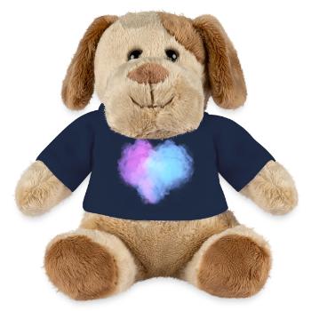 Nuages en forme de cœur - Chien en peluche Helge MiniFeet® - bleu marine - Devant