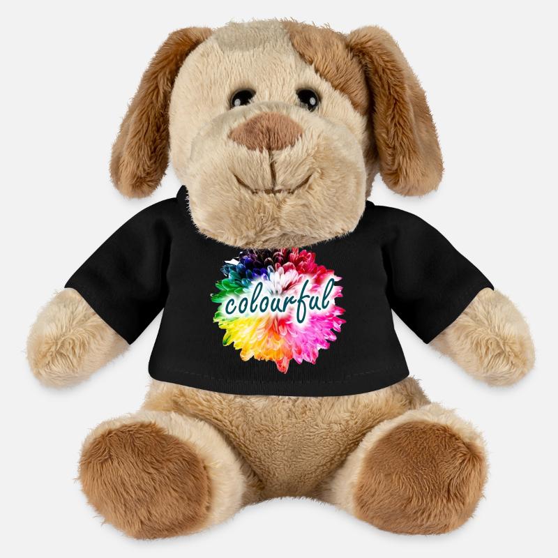 Rainbow Flower Color Explosion - MiniFeet® Dog Helge - black