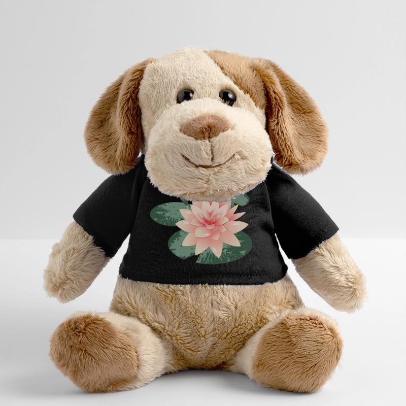 Two water lily blossoms with bud in lily pond MiniFeet® Dog Helge