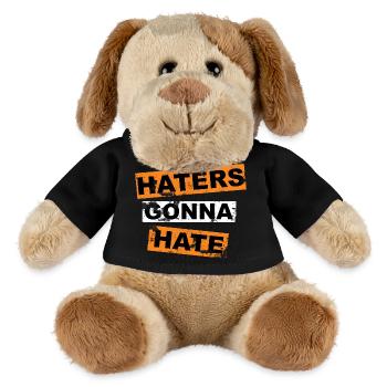 Hater werden es hassen, Schriftzüge zu sagen - MiniFeet® Hund Helge - Schwarz - Vorne