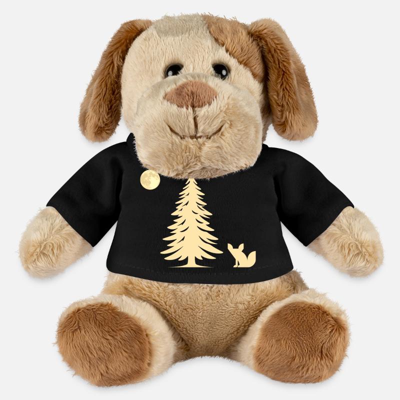Fuchs im Wald - Geschenkidee - MiniFeet® Hund Helge - Schwarz