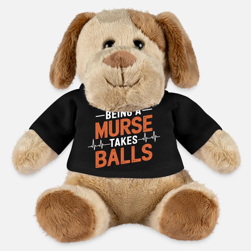 Stolz auf Männer in der Pflege - MiniFeet® Hund Helge - Schwarz