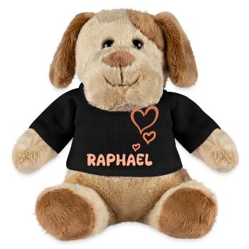 Geschenk für Raphael - MiniFeet® Hund Helge - Schwarz - Vorne