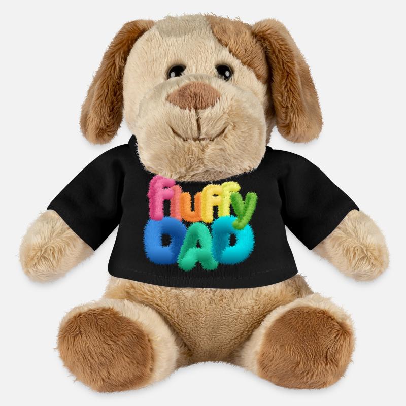 Fluffy Dad – Colorful, Fluffy Typography - MiniFeet® Dog Helge - black