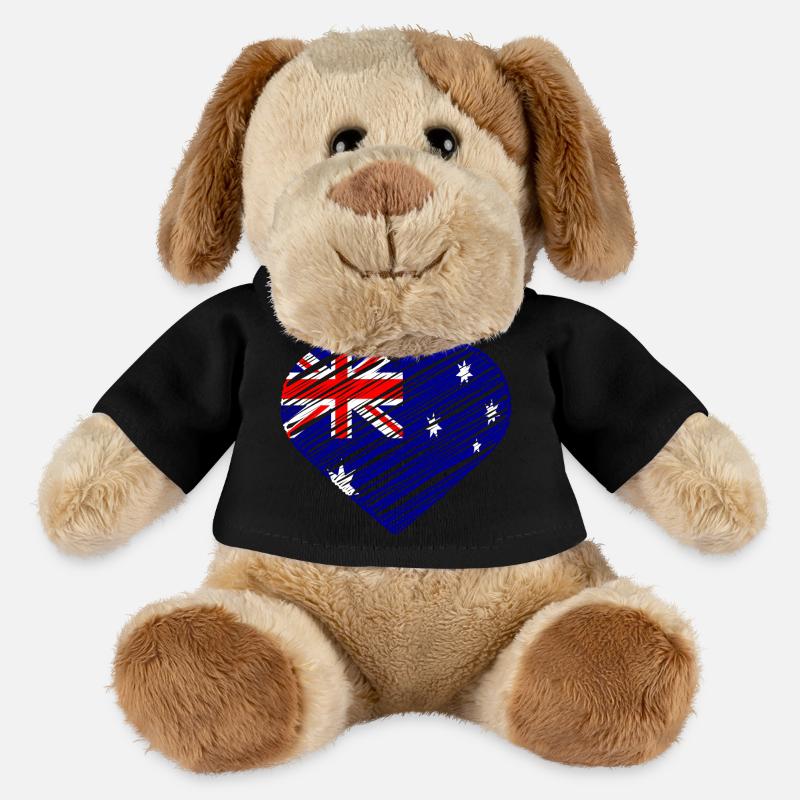 Australian Flag Heart Design - MiniFeet® Dog Helge - black