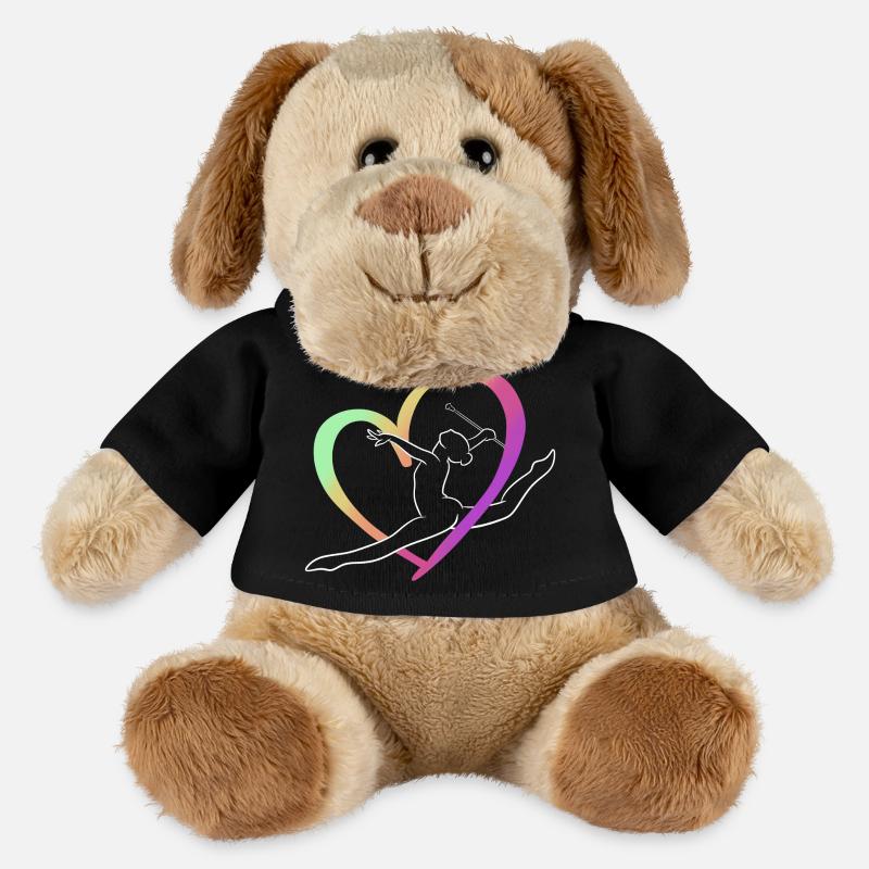 Großer mehrfarbiger Herzwurf - MiniFeet® Hund Helge - Schwarz