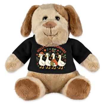 Weihnachtsgans Holly Jolly Honkers Fun Design - MiniFeet® Hund Helge - Schwarz - Vorne