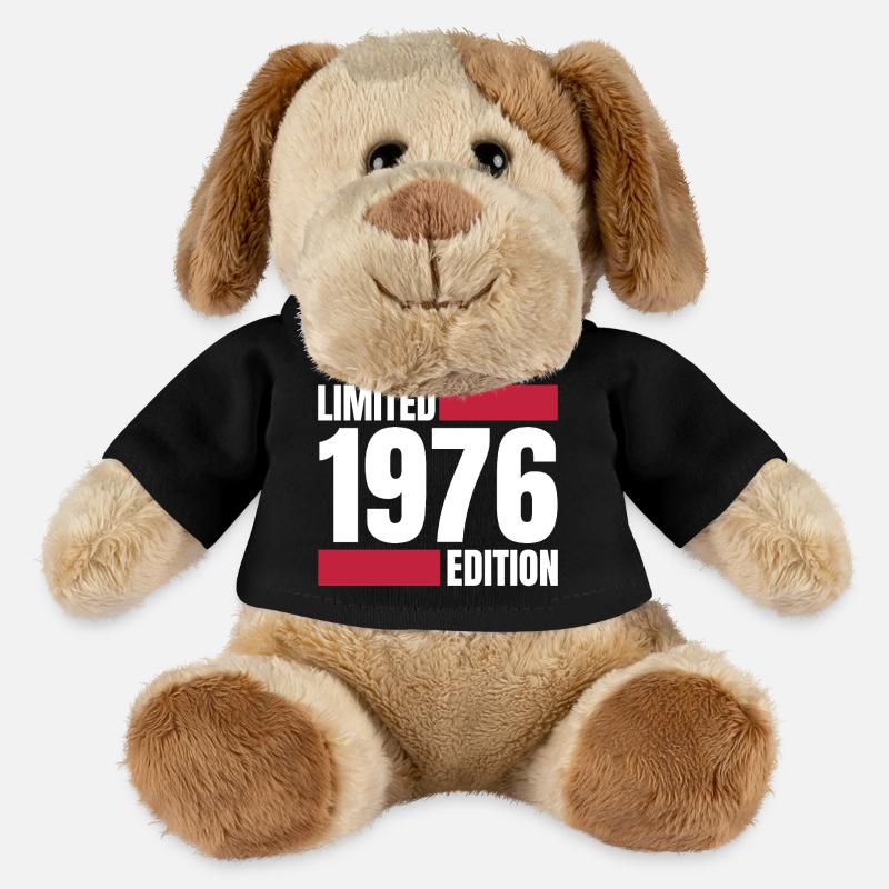 Edition limitée 1976 – Original depuis '76 blanc - Chien en peluche Helge MiniFeet® - noir