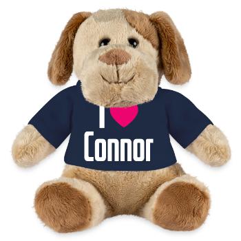 I Love Connor Pink Heart I Love Connor - MiniFeet® Dog Helge - french navy - Front