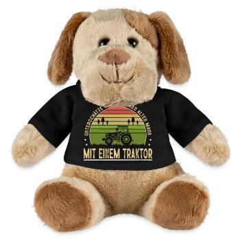 Landwirt Geschenke Landwirtschaft Traktor Bauer - MiniFeet® Hund Helge - Schwarz - Vorne