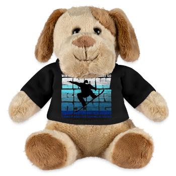 Snowboard – Voler, c’est un atterrissage plus dur - Chien en peluche Helge MiniFeet® - noir - Devant