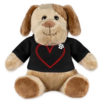 Hundepfote mit Herz - MiniFeet® Hund Helge - Schwarz - Vorne
