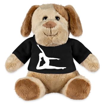 Yoga Silhouetten weiß  - MiniFeet® Hund Helge - Schwarz - Vorne